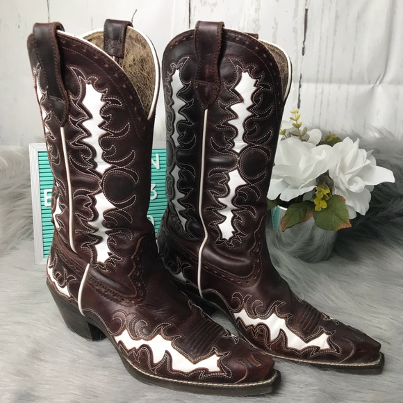 Ariat Shoes - Ariat Cowgirl Boot Brn/White size6 HTF
